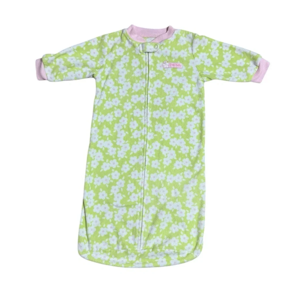 Carter's Baby Girl Light Green Floral Fleece Sleep Sack